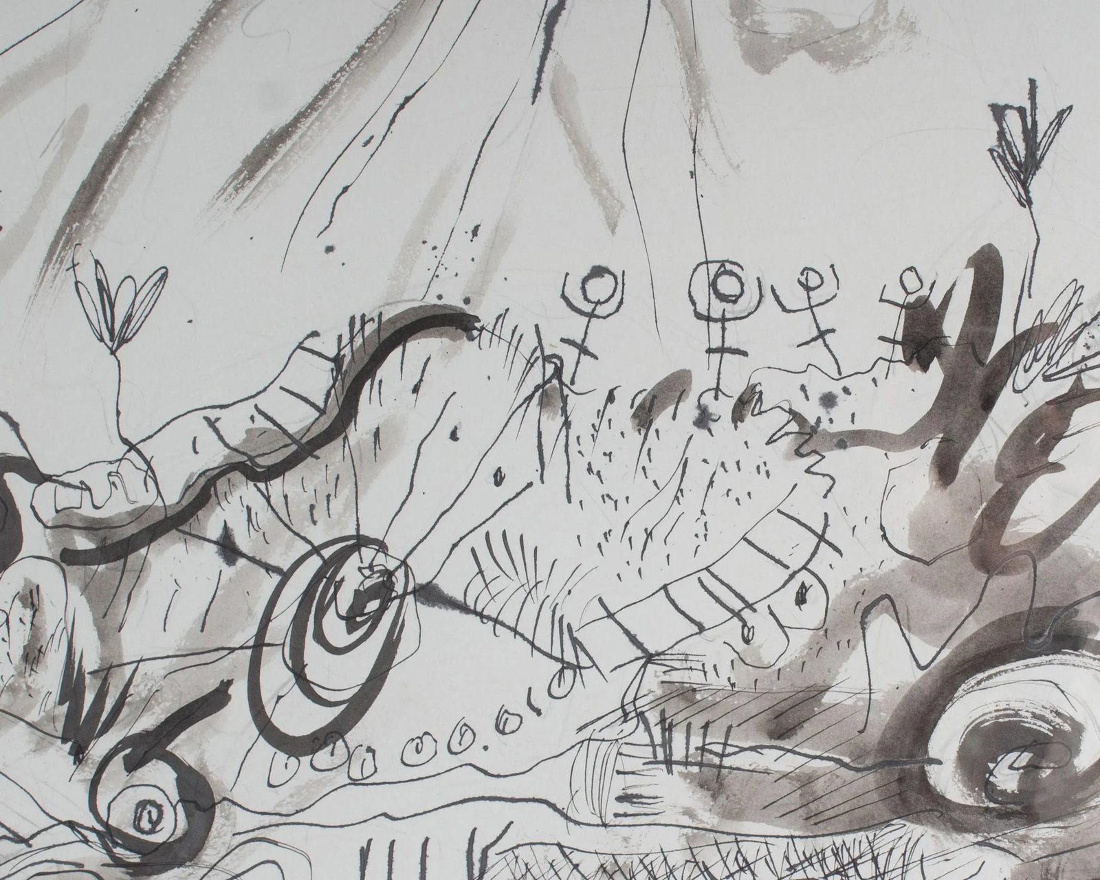 2009 "Moving Landscape" Abstract Mixed Media Drawing by James L. Bruch - 9