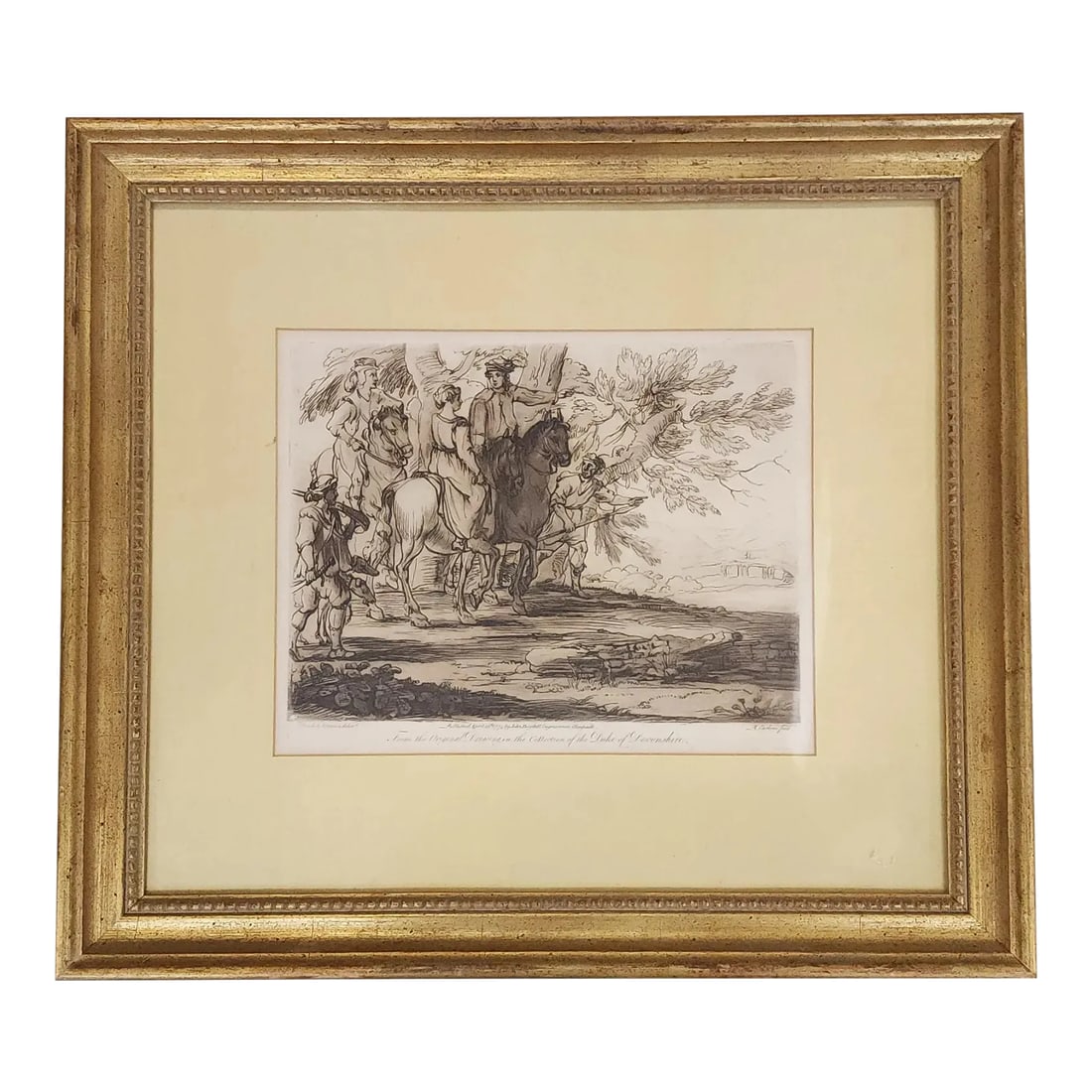 Framed Etching R. Earlom Fecit ~ John Boydell Print ~ Claude Le Lorrain ~ Duke of Devonshire, 18th C: Framed Etching R. Earlom Fecit ~ John Boydell Print ~ Claude Le Lorrain ~ Duke Of Devonshire, 18th Century. Framed and matter under glass. Measures 18.5 X 16.5 framed and 10.5 X 8.5 shown Condition: A