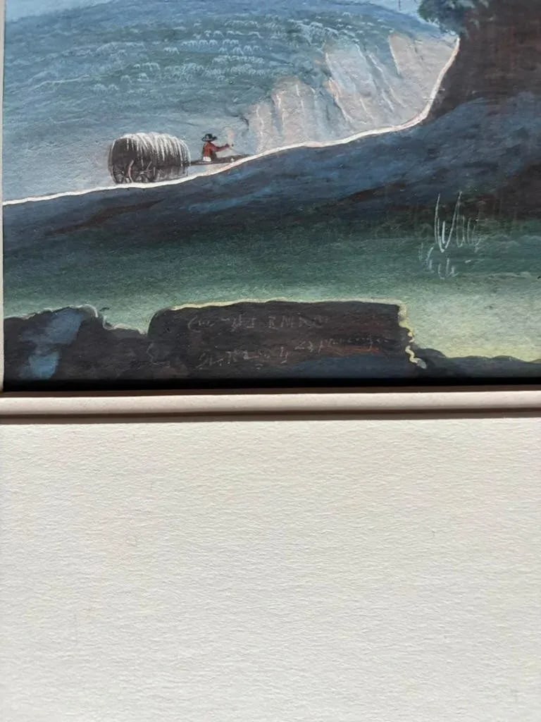 Pair 18th or 19th Century Italian Grand Tour Gouaches Of Vesuvius, Bay of Naples - 3