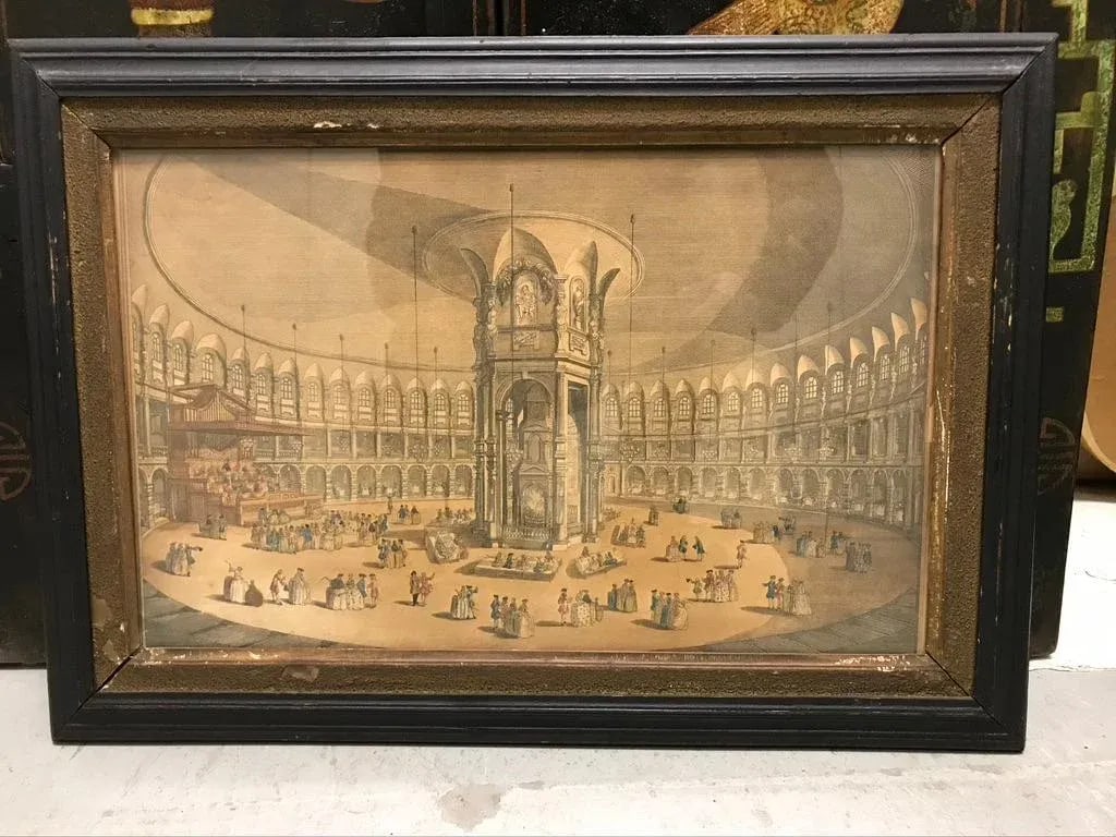 18th C Hand Colored Engraving of The Rotunda at Ranleagh Gardens After Canaletto - 5