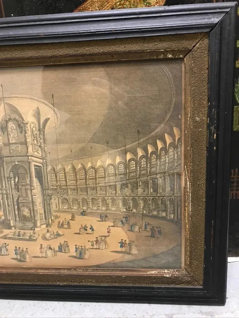 18th C Hand Colored Engraving of The Rotunda at Ranleagh Gardens After Canaletto - 6
