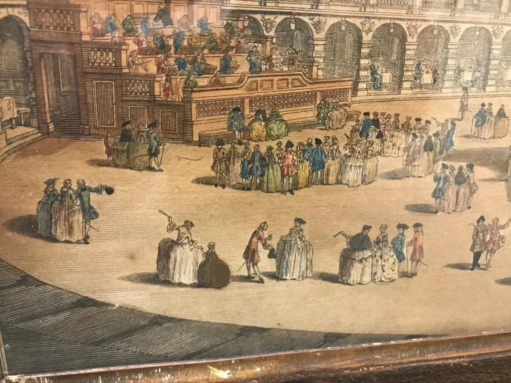 18th C Hand Colored Engraving of The Rotunda at Ranleagh Gardens After Canaletto - 9