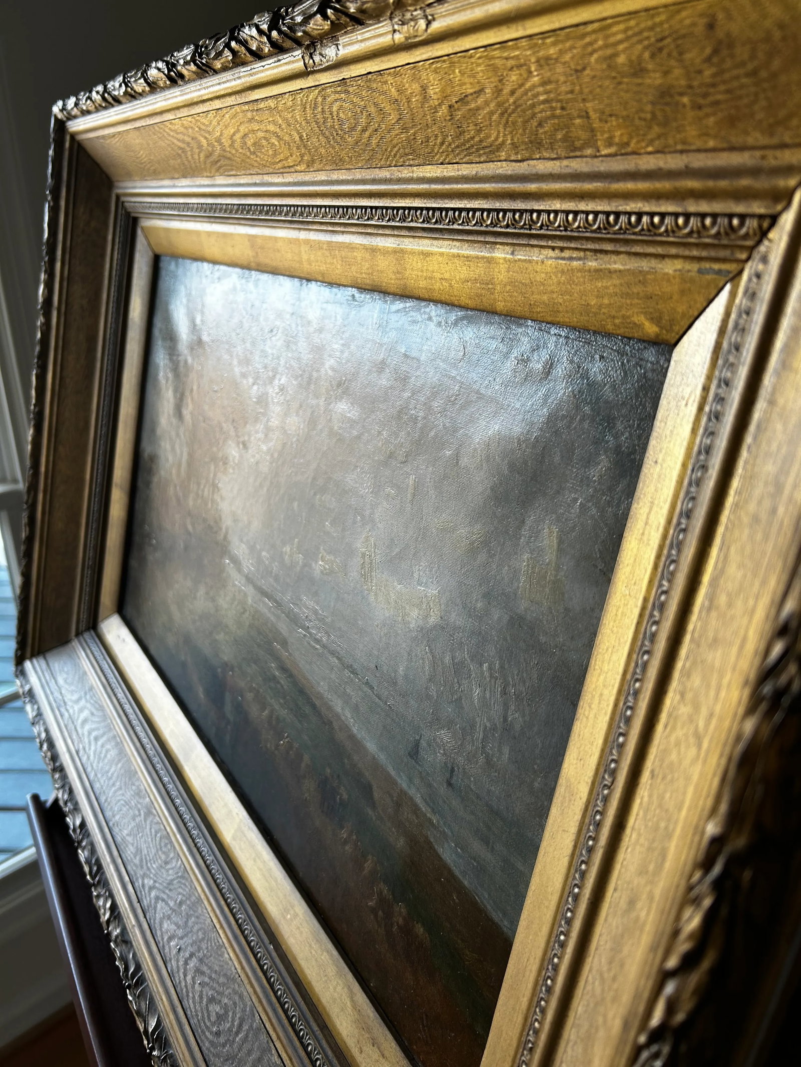 Late 19th Century James Peel Antique Oil Painting, English Harvest Scene Coastal Landscape - 8