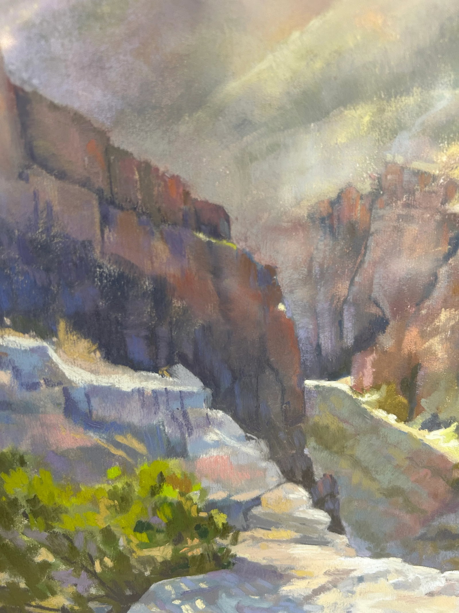 "First Light" by Santa Fe Artist Elizabeth Sandia Pastel on Paper Artwork - 3