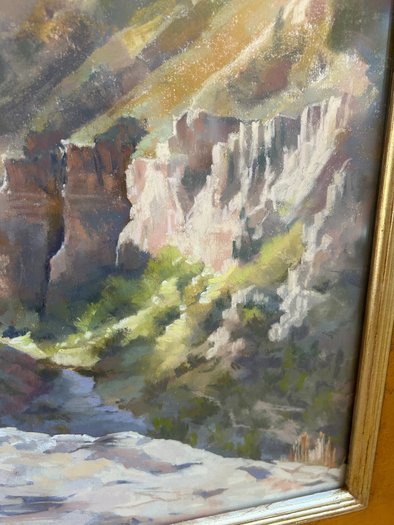 "First Light" by Santa Fe Artist Elizabeth Sandia Pastel on Paper Artwork - 4