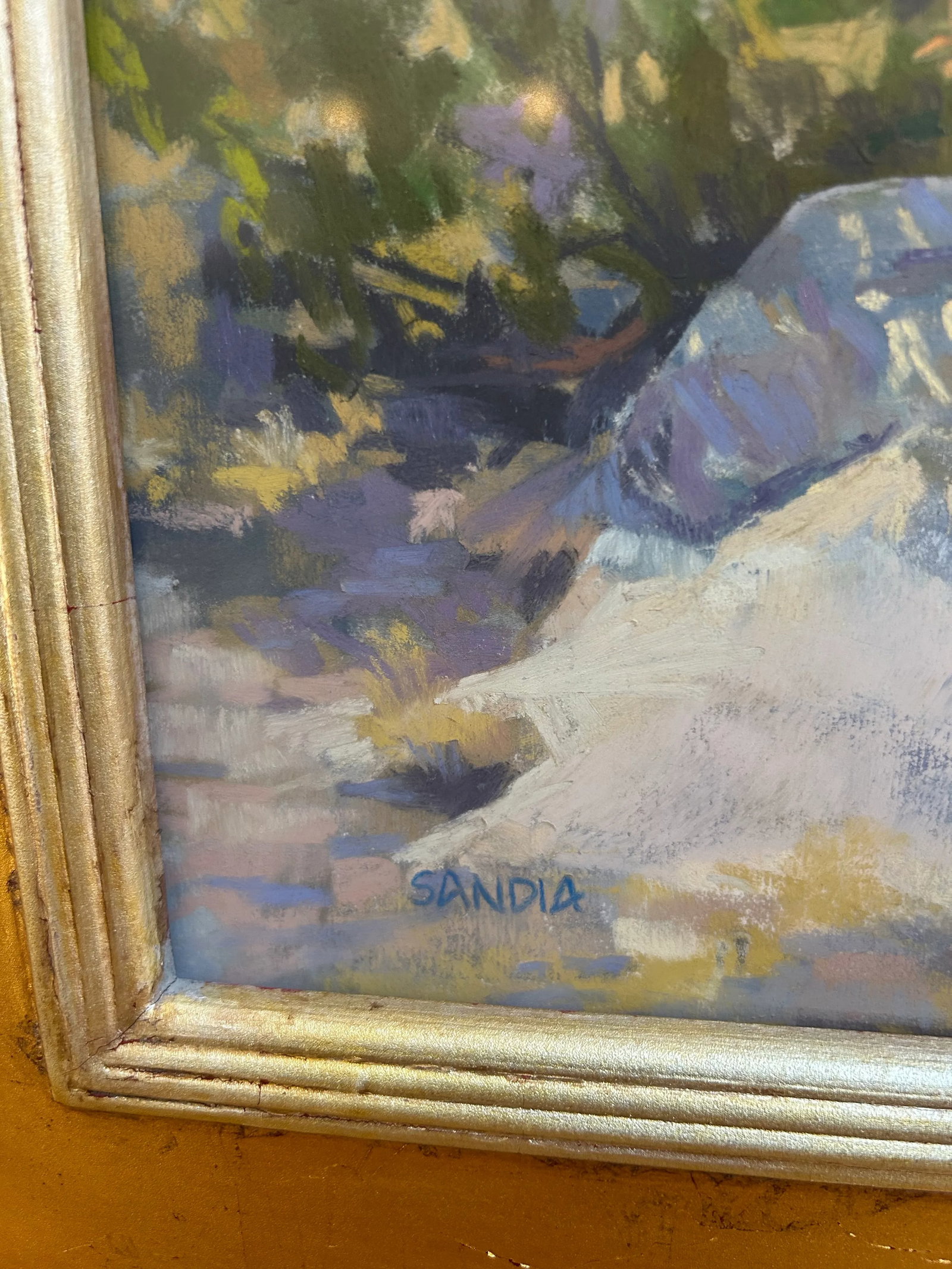 "First Light" by Santa Fe Artist Elizabeth Sandia Pastel on Paper Artwork - 5