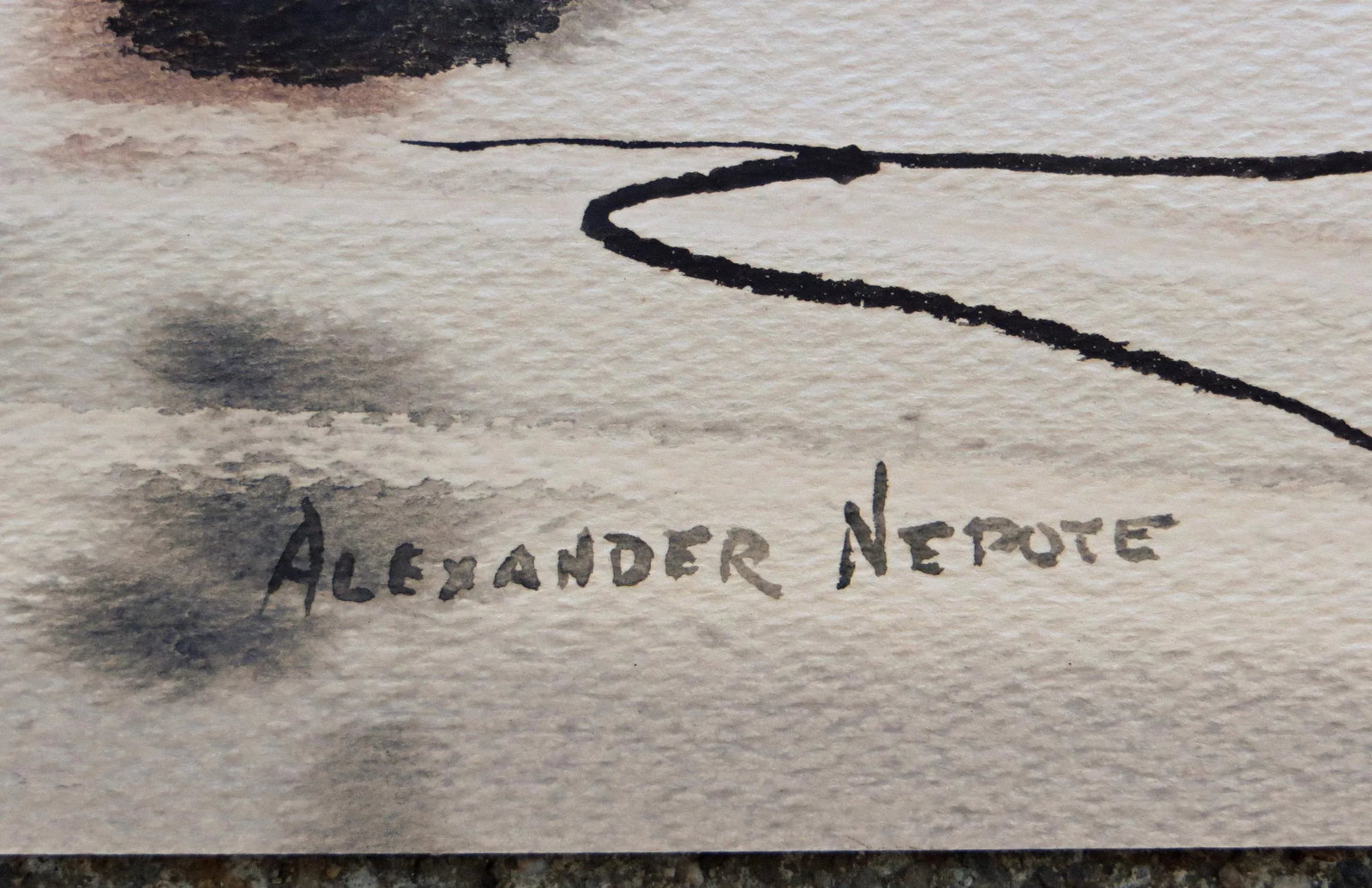 Alexander Nepote Early Midcentury Modern California Watercolor - 3