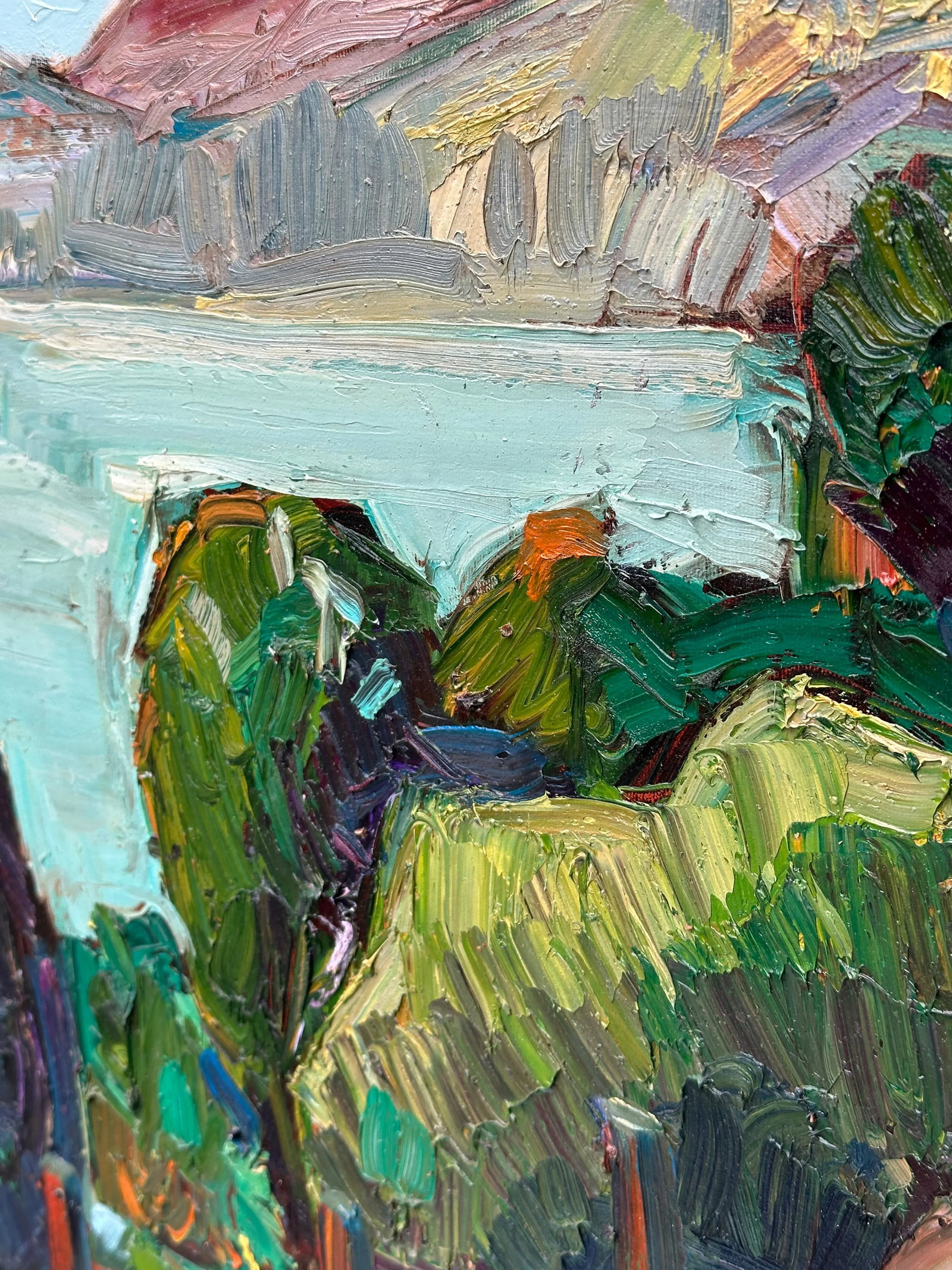 Landscape Original Expressionist Oil on Canvas Bay Area Ca Hartman - 2