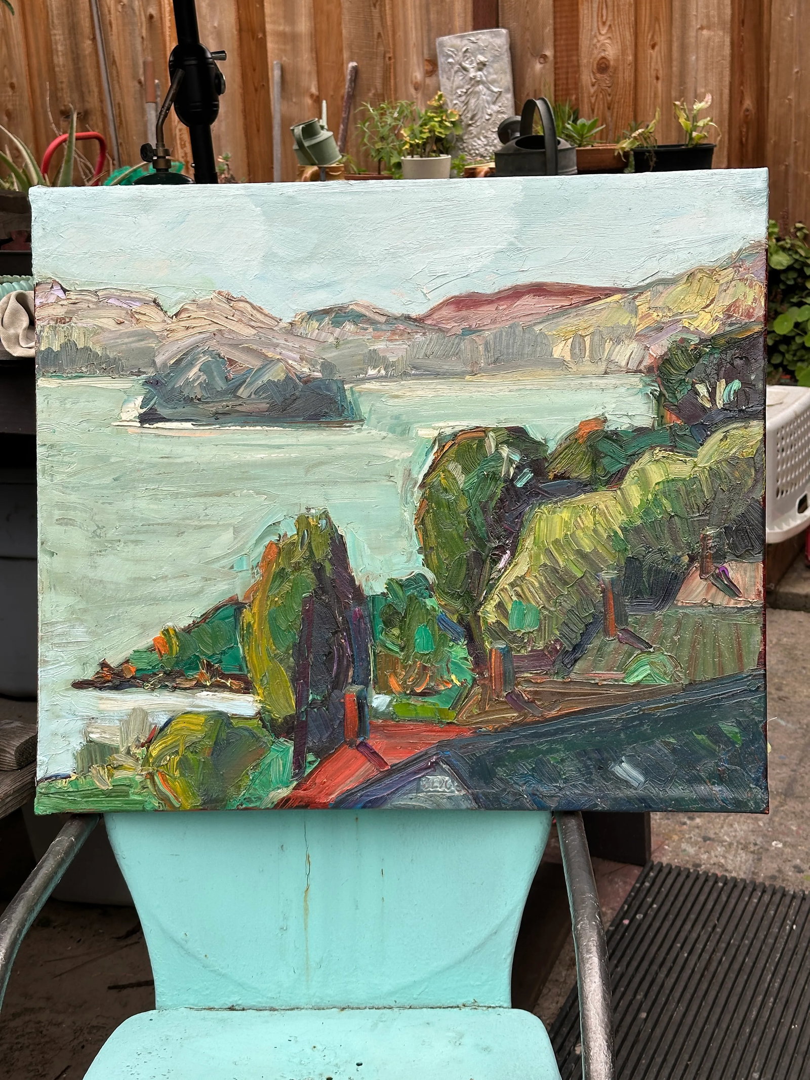 Landscape Original Expressionist Oil on Canvas Bay Area Ca Hartman - 3