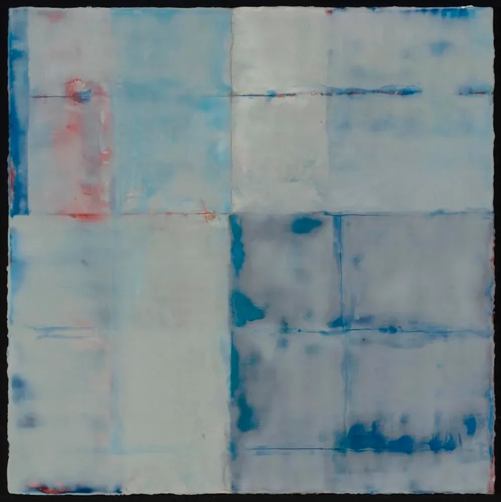 Encaustic Painting Jane Michaelski Veiled Construct, Framed - 2