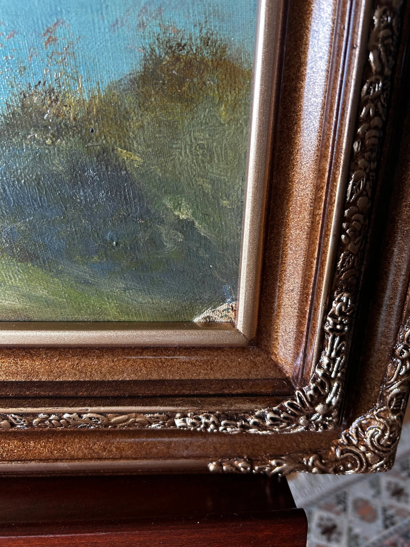Antique Original Oil Painting, Giuseppe Carelli, Attr. Italian Lakescape, Romanticism - 11