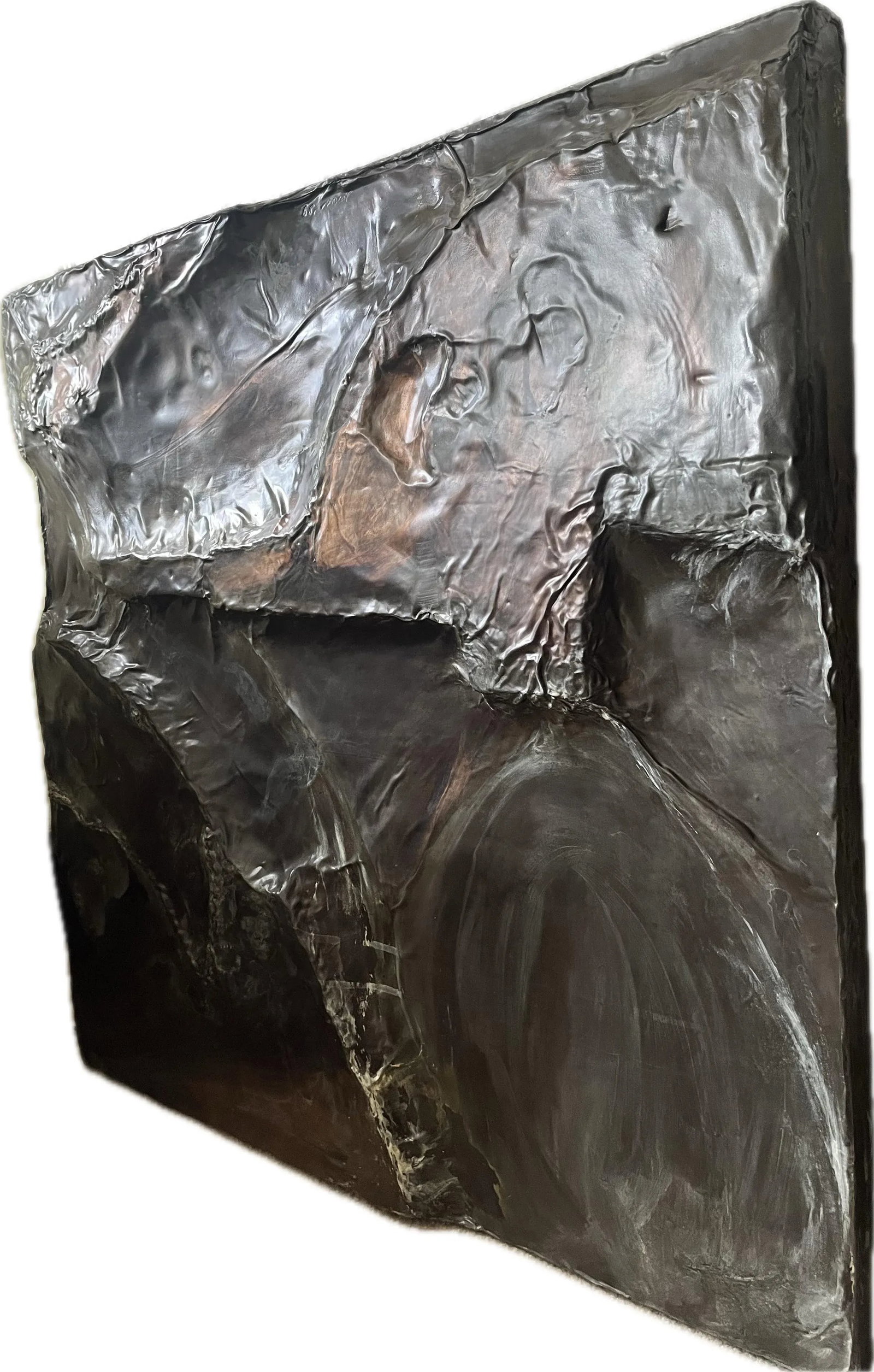 Diptych, Lead-Wrapped Mixed Media With Acid and Acrylic Surface Treatment, 1989, Catherine Jones - 3