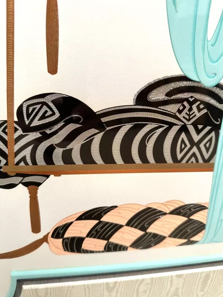 1985 Erte Pillow Swing Limited Edition Lithograph 28/300 - 6