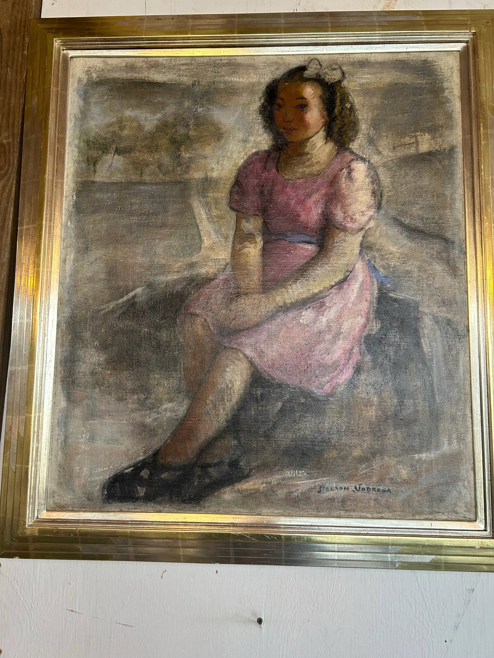 1960s Artwork Oil Painting by Neeson Jobrega, Framed - 2