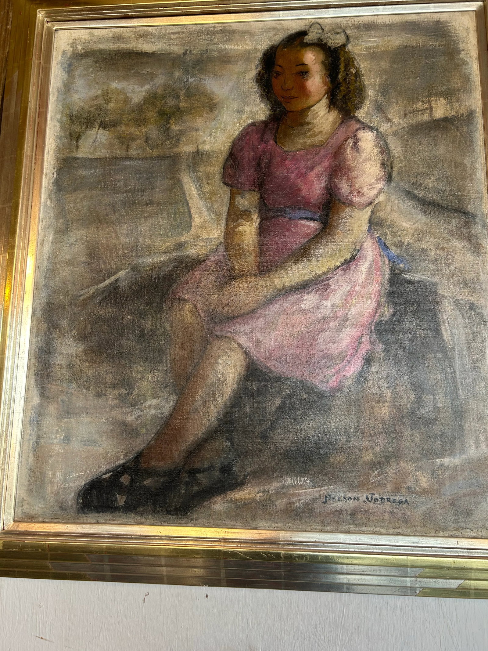 1960s Artwork Oil Painting by Neeson Jobrega, Framed - 4