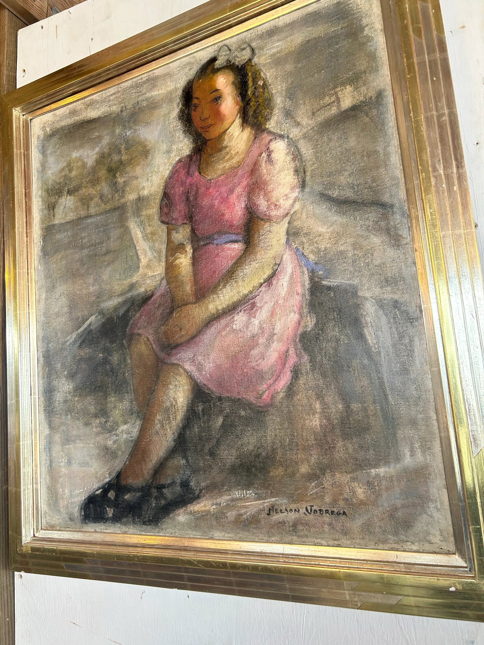 1960s Artwork Oil Painting by Neeson Jobrega, Framed - 5
