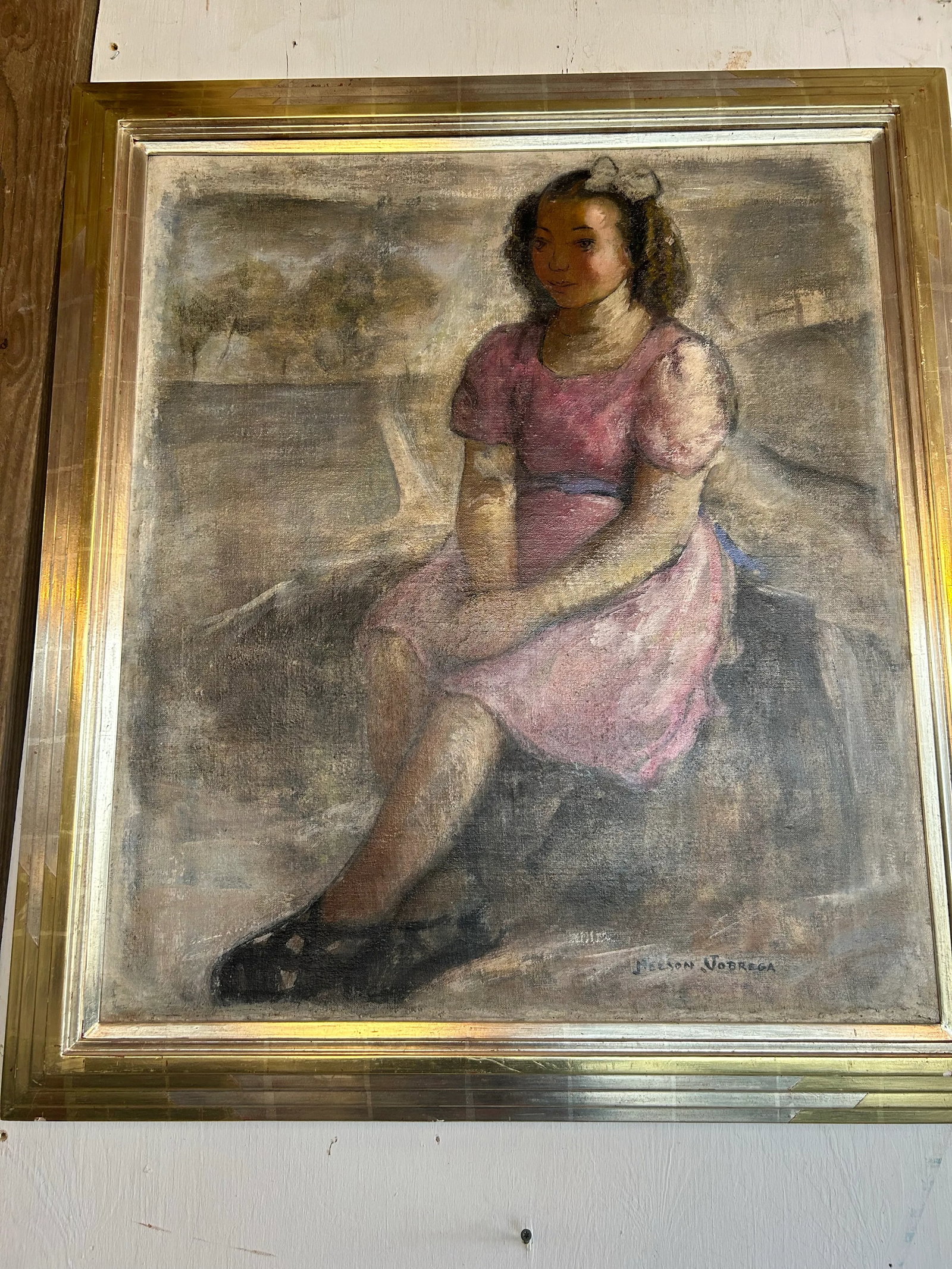 1960s Artwork Oil Painting by Neeson Jobrega, Framed - 6