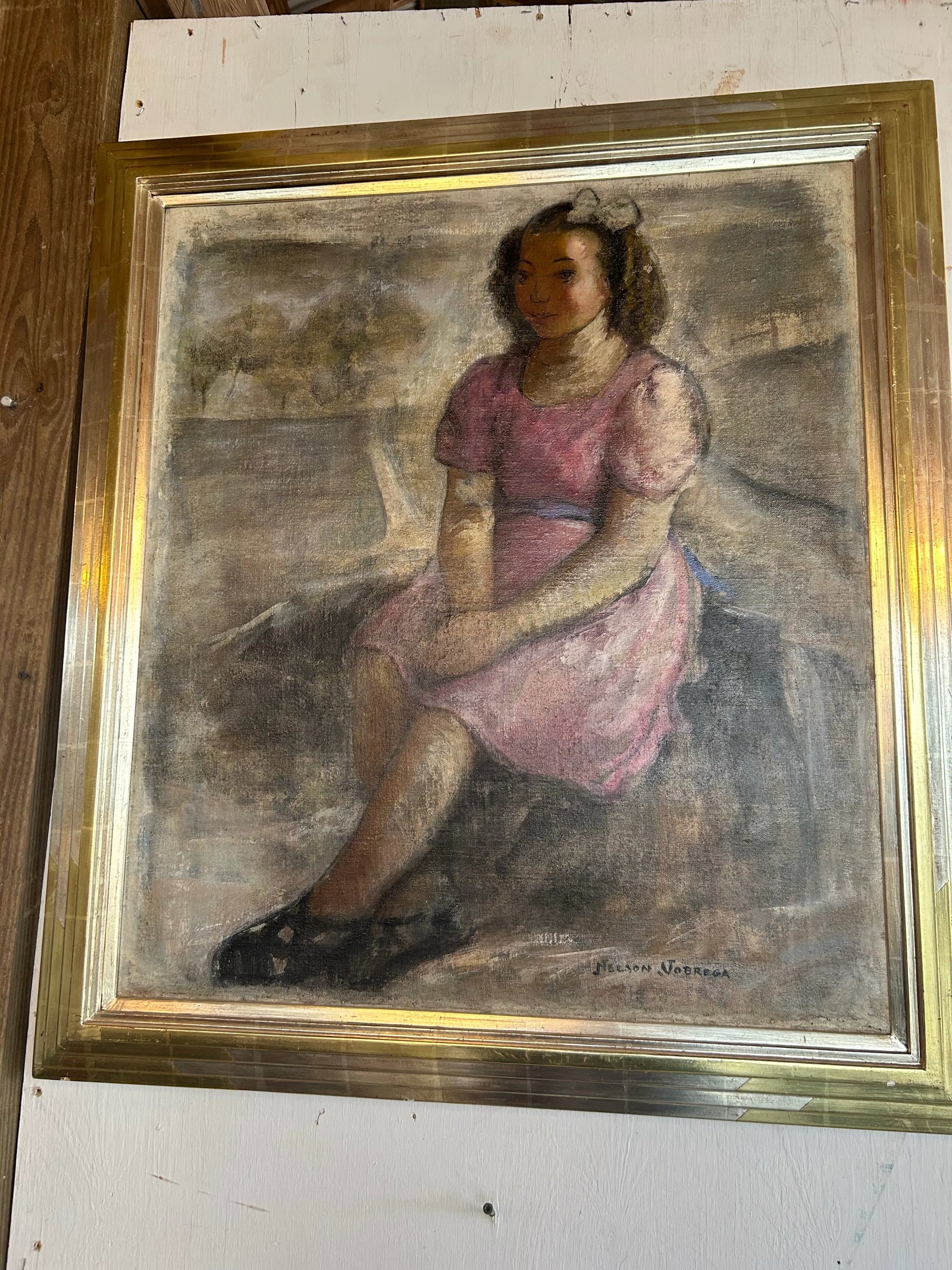1960s Artwork Oil Painting by Neeson Jobrega, Framed - 8