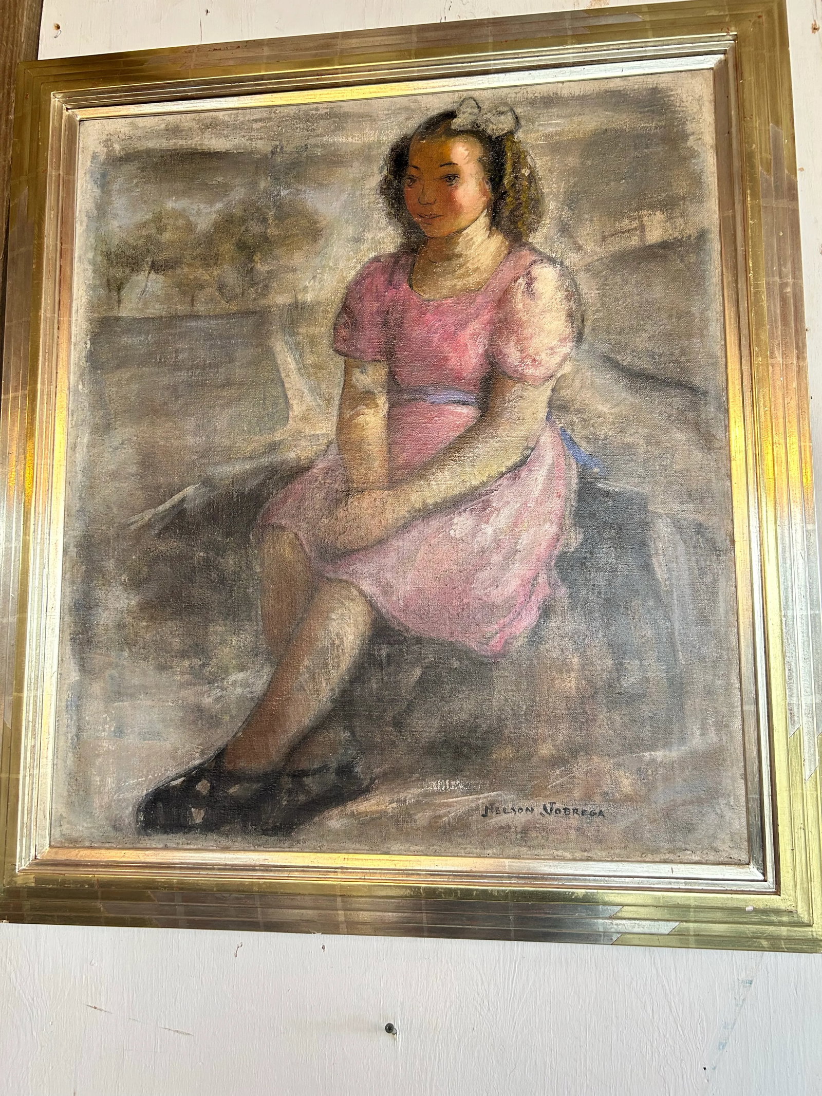 1960s Artwork Oil Painting by Neeson Jobrega, Framed - 9