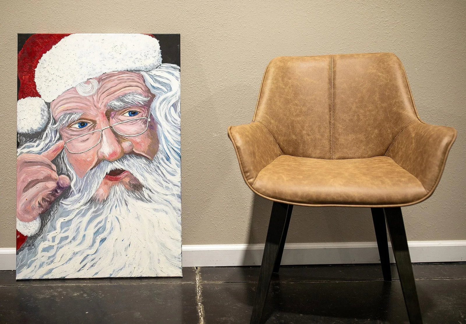 Santa's Wish, Original Oil Painting - 2
