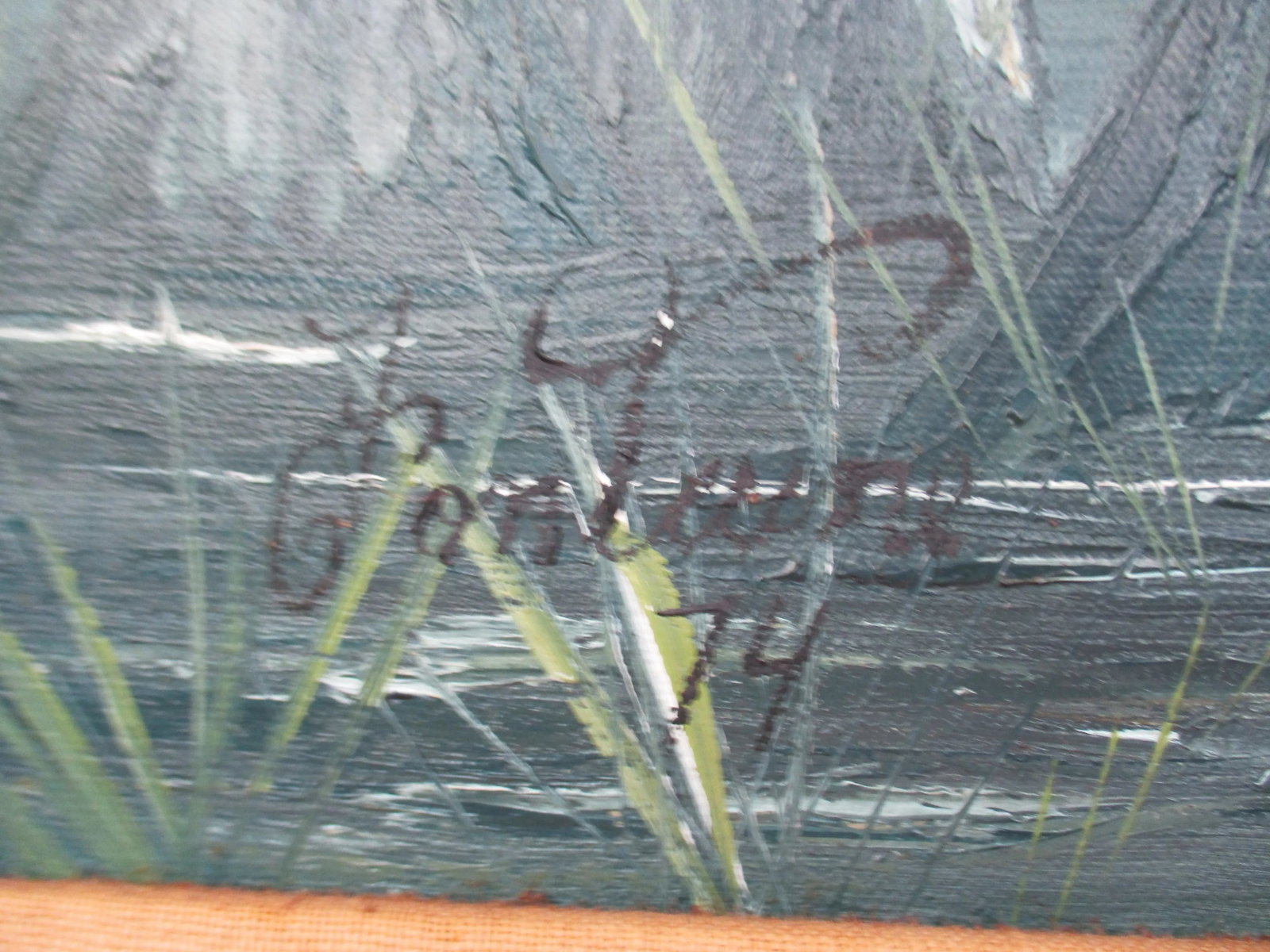 Mid Century Modern Original Oil Painting by New Orleans Artist Stan Fontaine of the Buyou - 2
