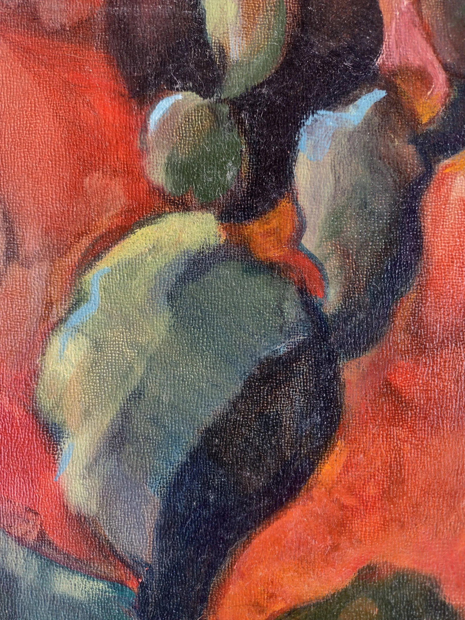 "Cactus of San Felipe De Neri Courtyard" Original Oil by Eason Eige - 4