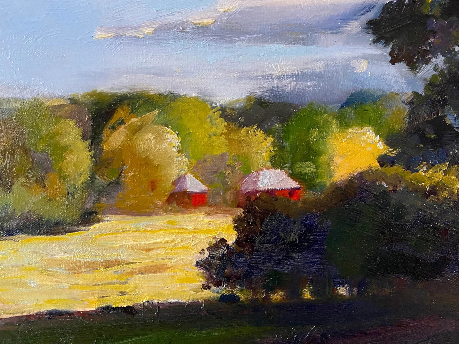 A Country Field Large Landscape Oil Painting by Marina Movshina - 2