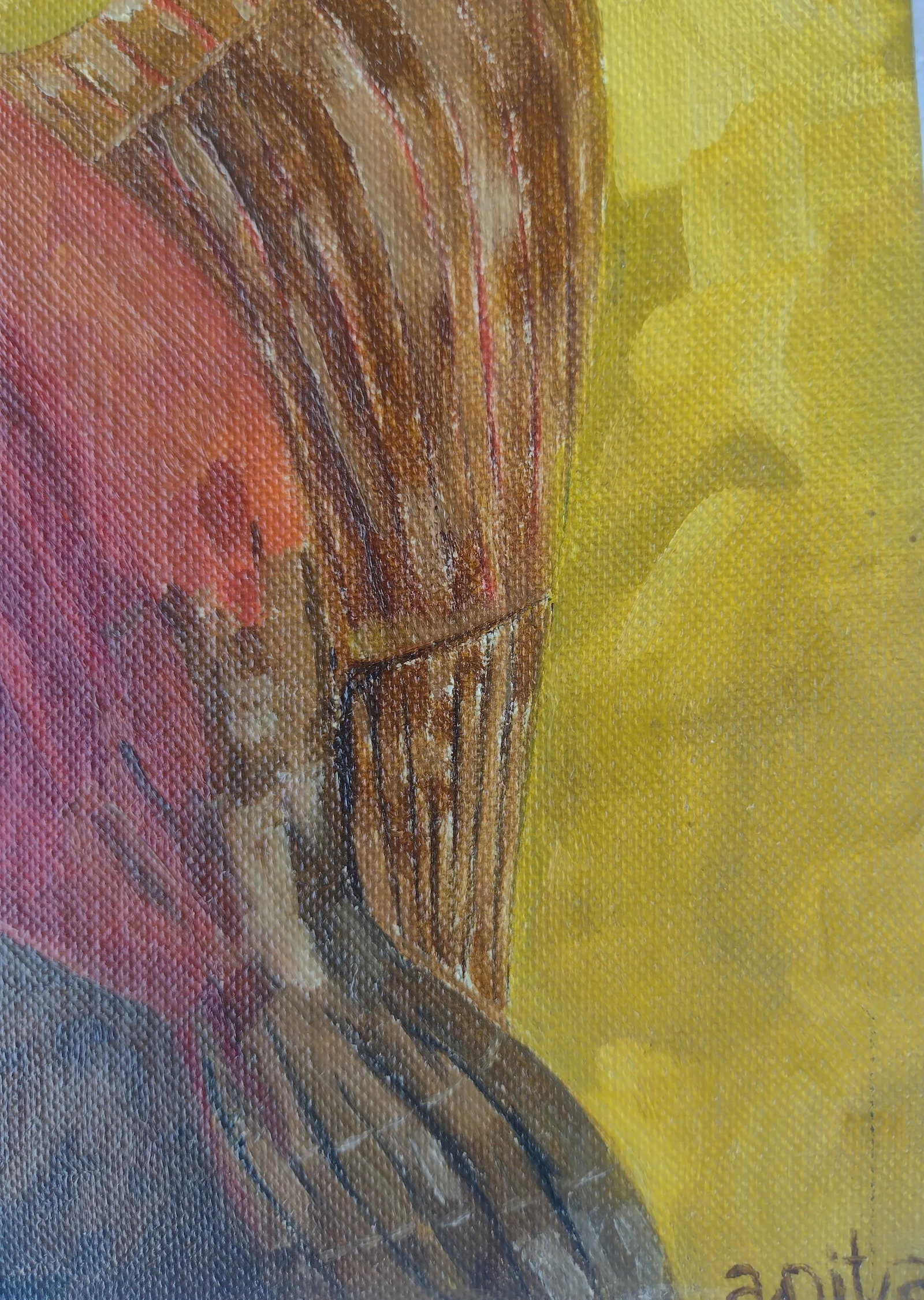 "Spreening Sparrow" (After Morris Graves) Original Oil by Anita Blythe 8 X 10 - 8