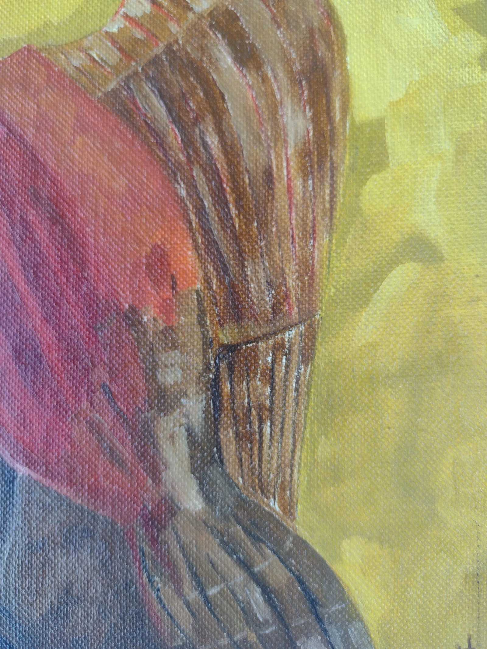 "Spreening Sparrow" (After Morris Graves) Original Oil by Anita Blythe 8 X 10 - 9