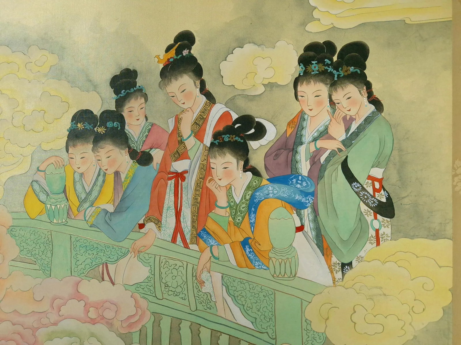 Chinese Seven Fairies Scroll After Yun Bing - 3