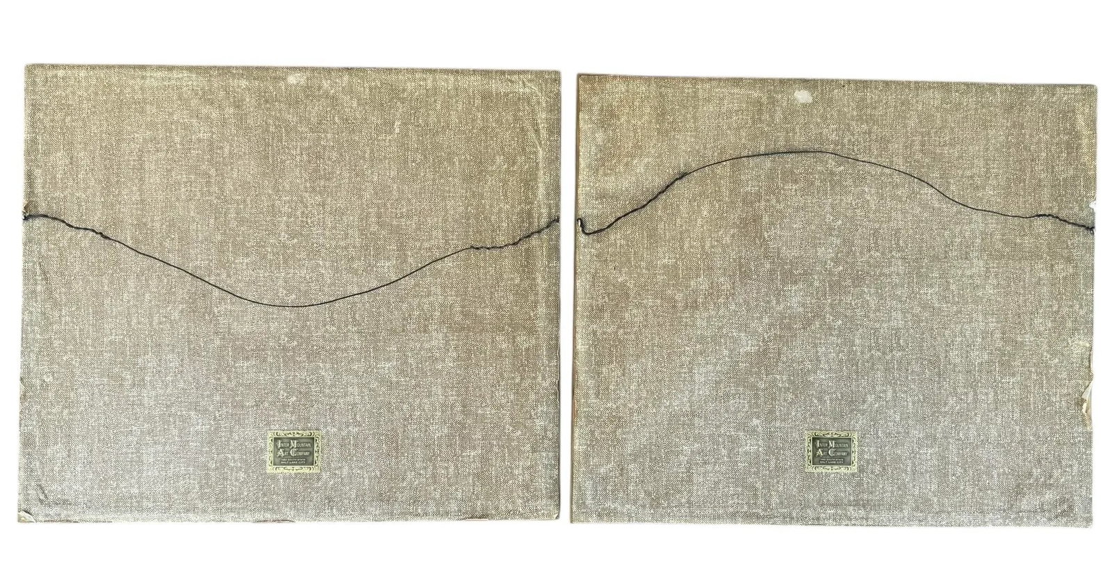 Mid 20th Century Pair of Chinese Mountain Village Landscape Paintings on Silk, Custom Framed - 11