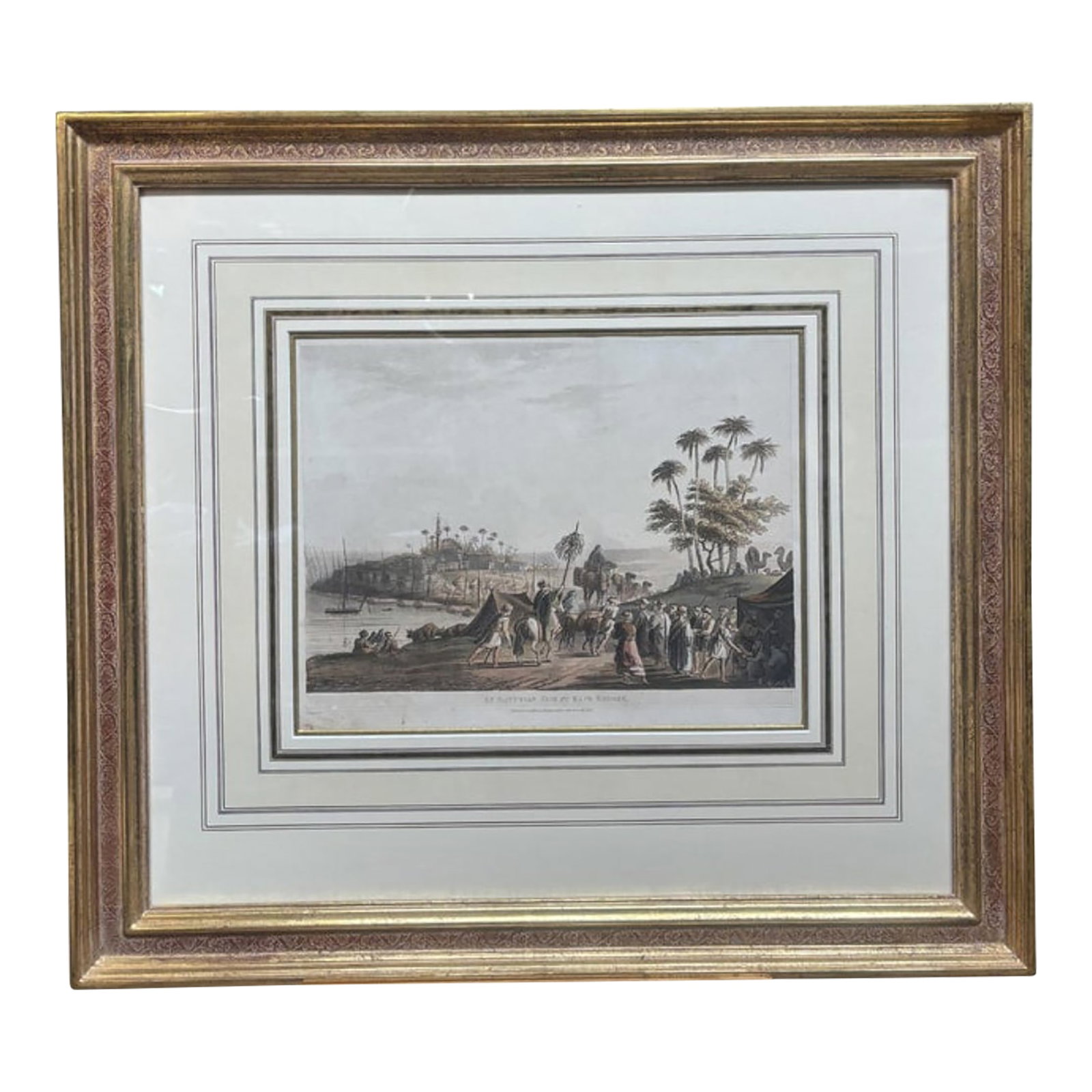 Mayer, Luigi "Views in Egypt, 1812" With Gold Frame: Photo Details: Mayer, Luigi "Views in Egypt, 1812" Frame Details: Hand-gilded frame with 23K Gold. Continuous gold. Condition: Alterations: Original Condition Unaltered Imperfections: Some Imperfectio