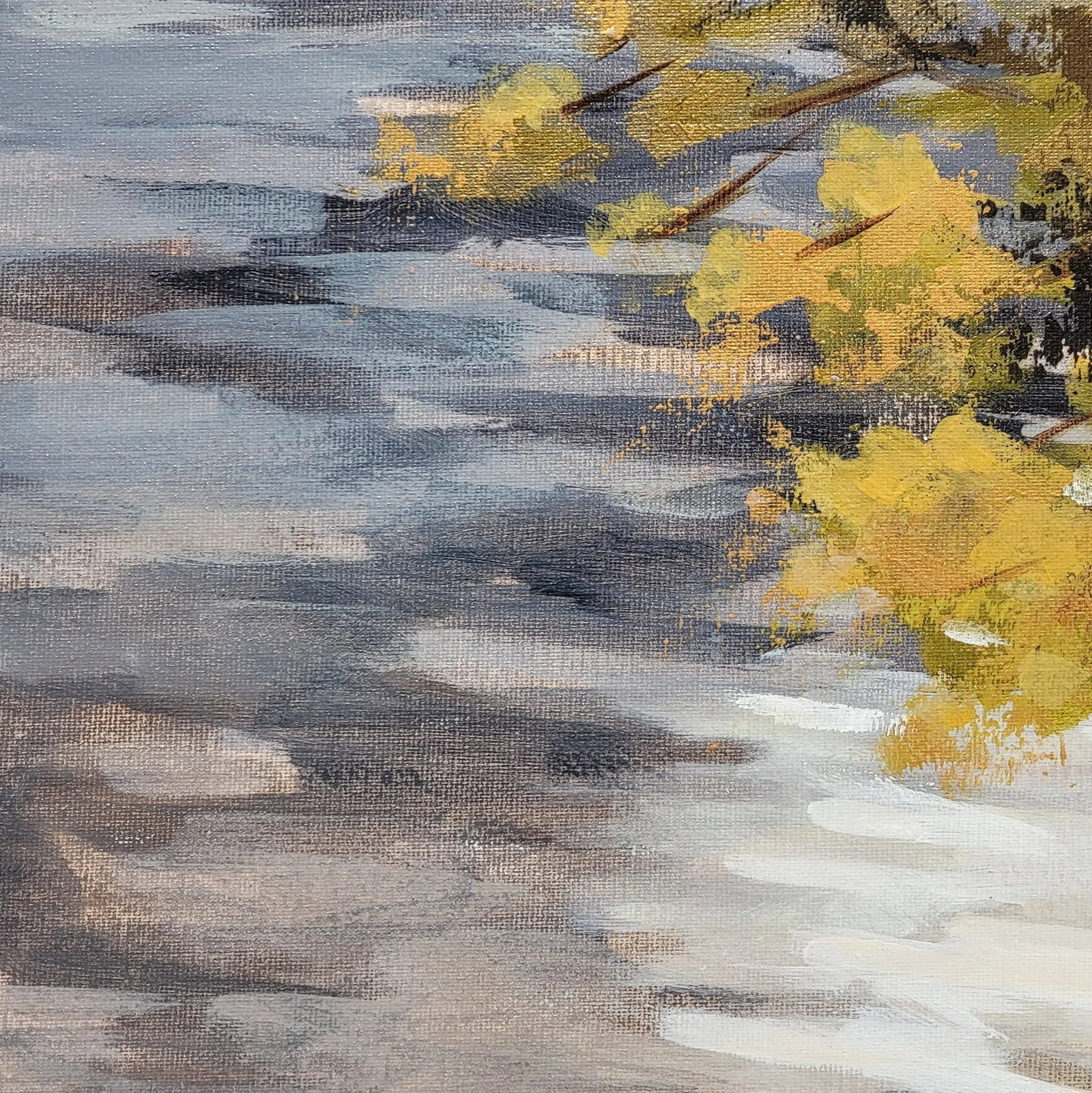 Ripples and Branches, Original Acrylic Landscape Painting - 5