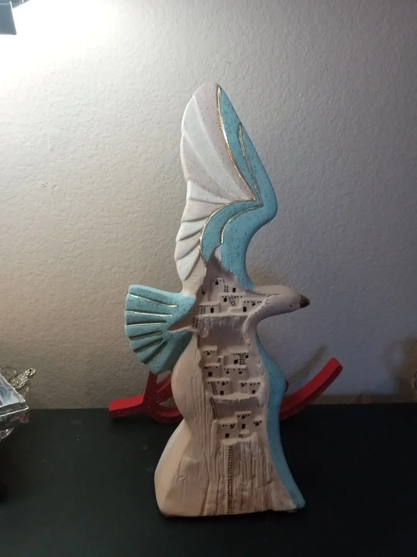 Stunning Signed Birubi Art Seagull Sculpture by Trisha Mason From Australia - 4
