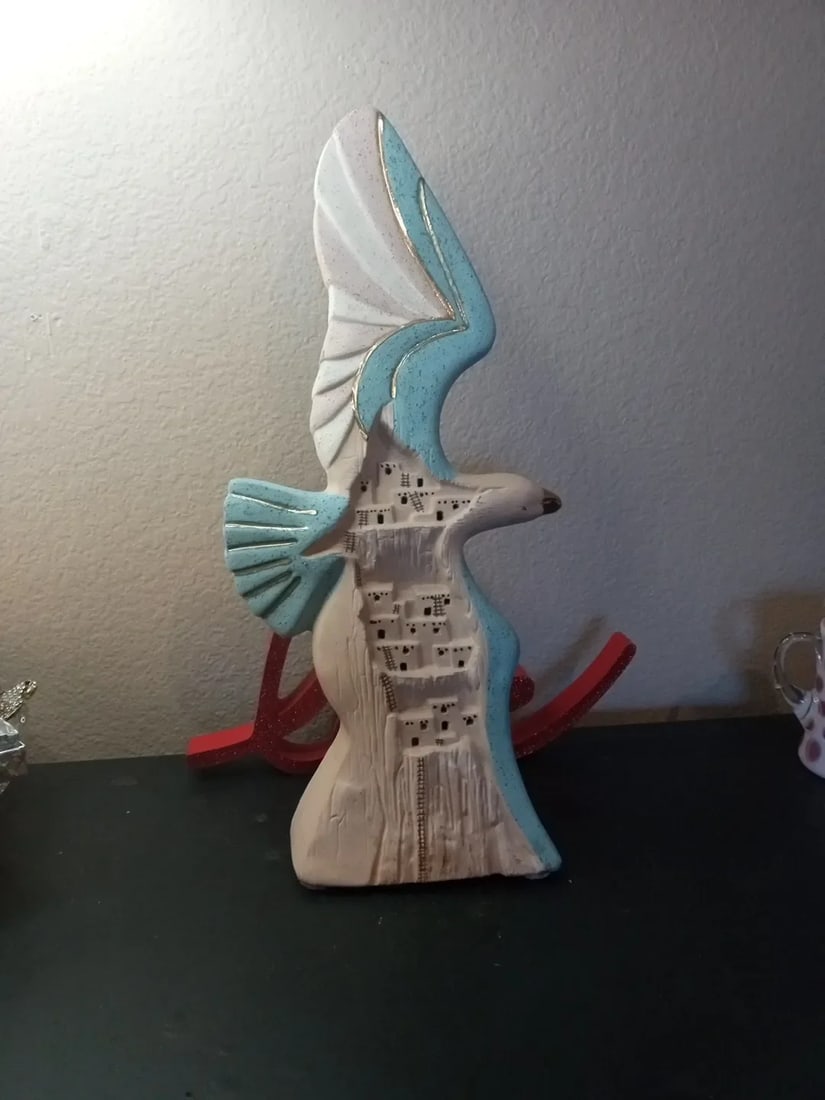 Stunning Signed Birubi Art Seagull Sculpture by Trisha Mason From Australia - 7