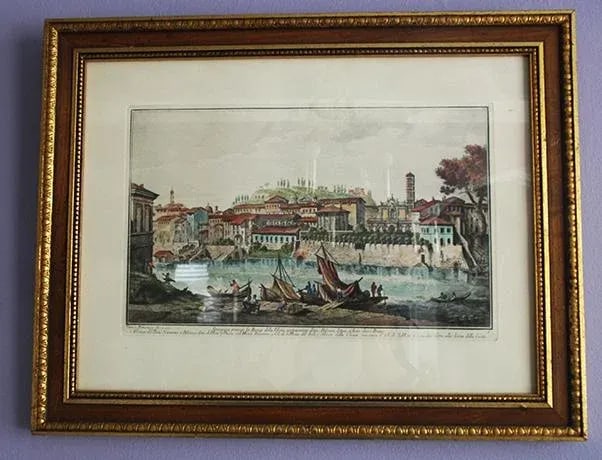 Mid 20th Century Framed Italian Lithograph - 2