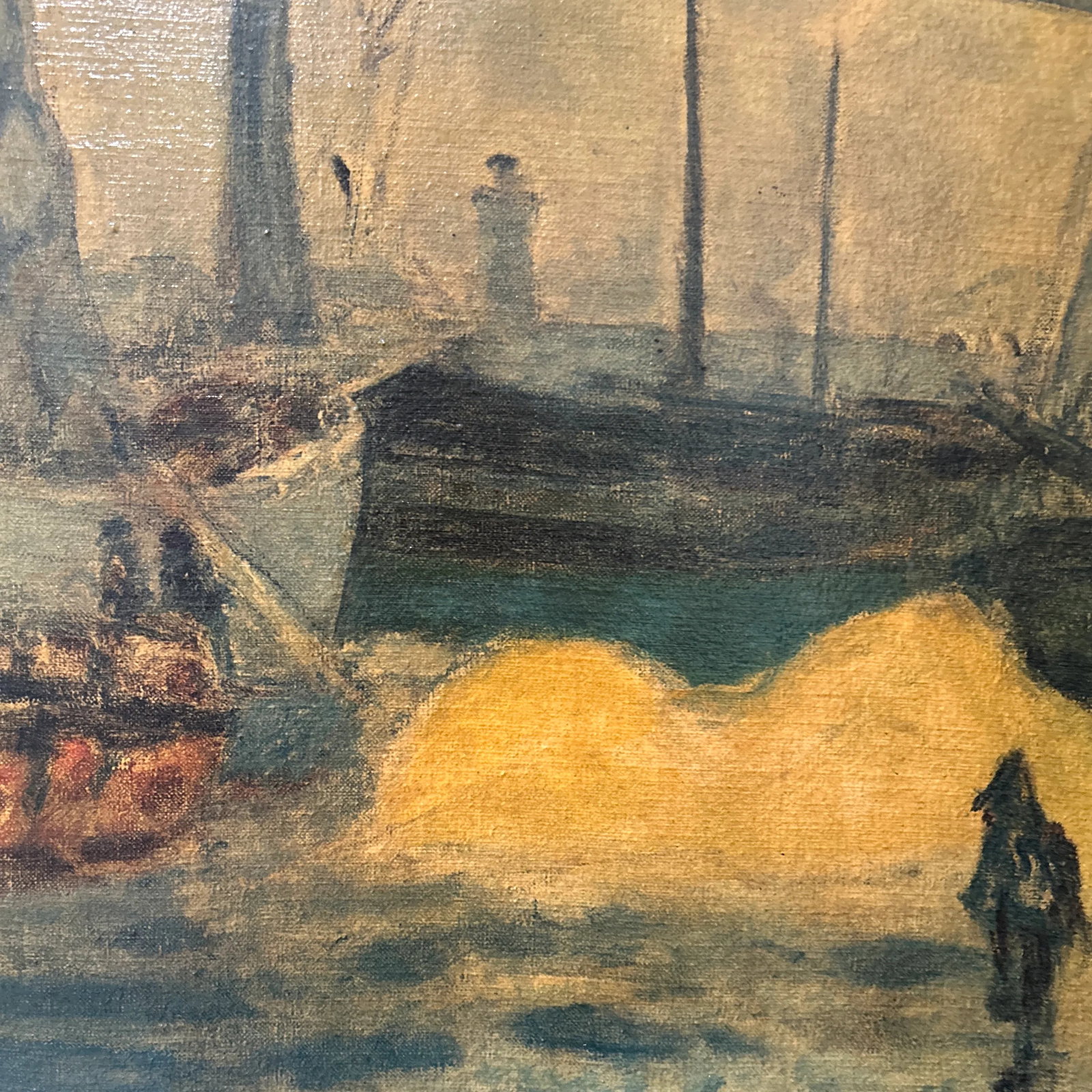 Vintage Post Impressionist Pierre Bonnard Painting on Canvas Nautical Seascape Framed - 7
