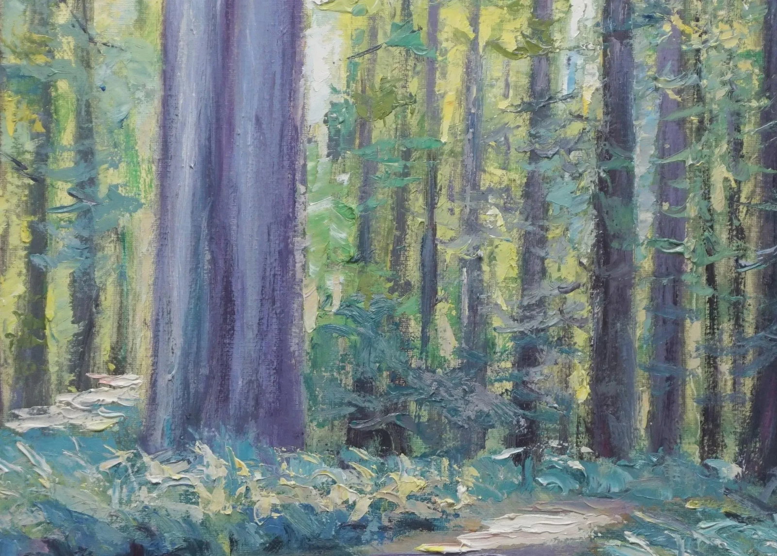 Sean Wu Original Oil Landscape of Cedar Grove - 2