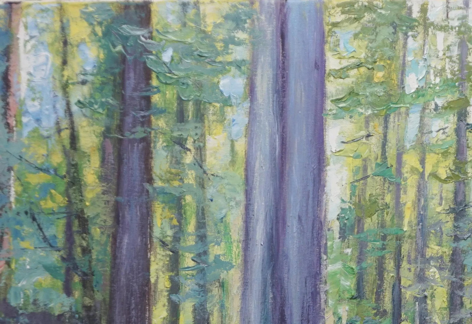 Sean Wu Original Oil Landscape of Cedar Grove - 4