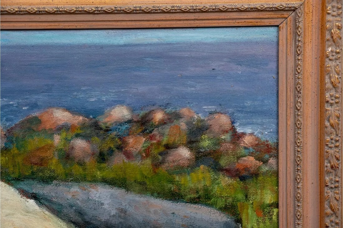 Norma B. Flanagan (20th Century Connecticut) Seascape "Low Tide" Oil on Canvas - 3