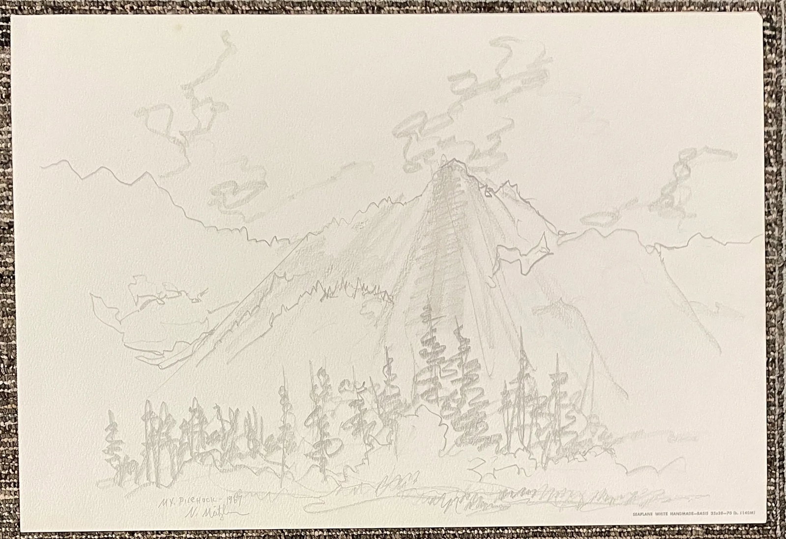 1967 Neil Meitzler Mt Pilchuck Drawing - 3