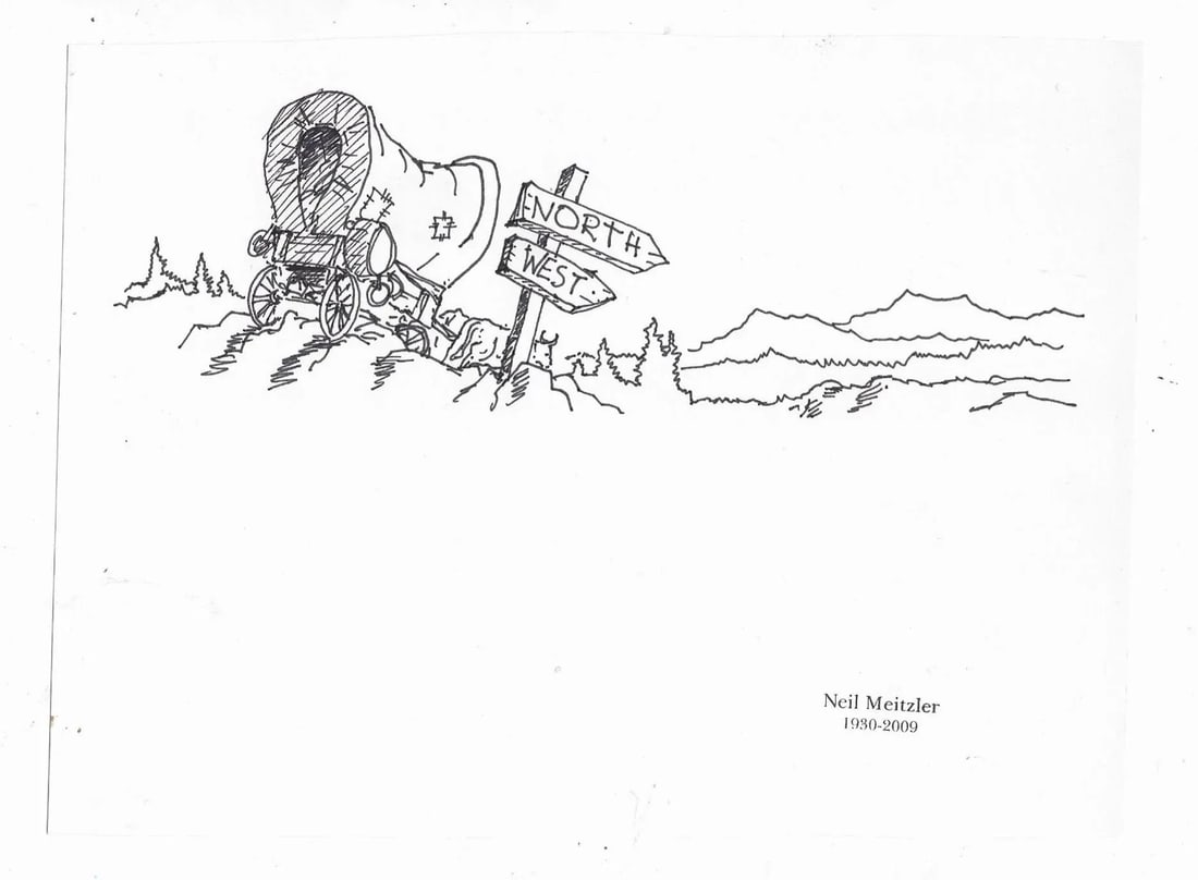 1970s Neil Meitzler Northwest Wagon Illustration - 2