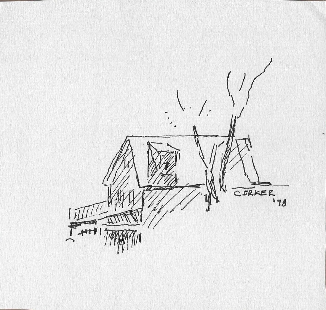 1978 Hayward Cirker Drawing of a House. - 2