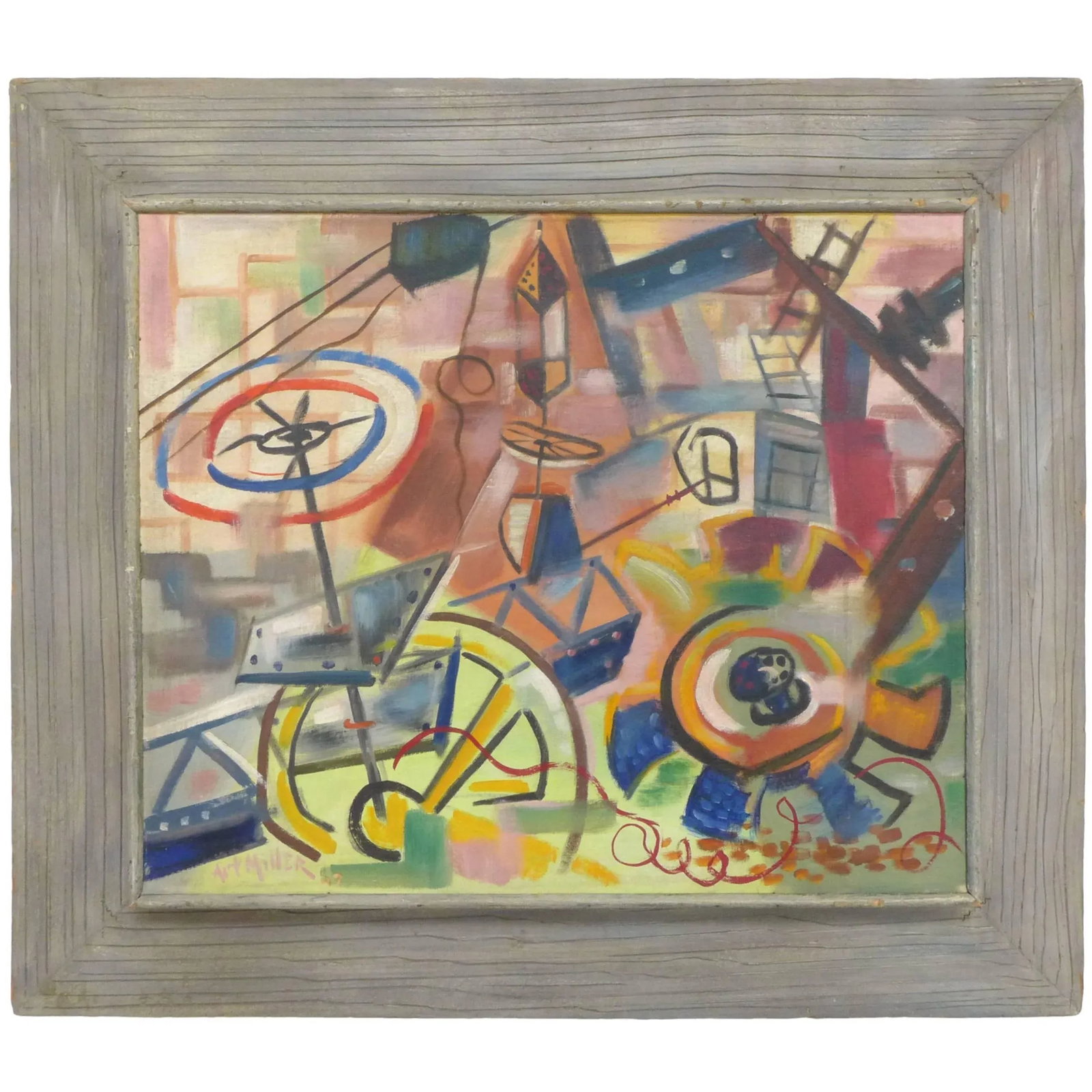 1940s Abstract Painting by Art Miller - 5
