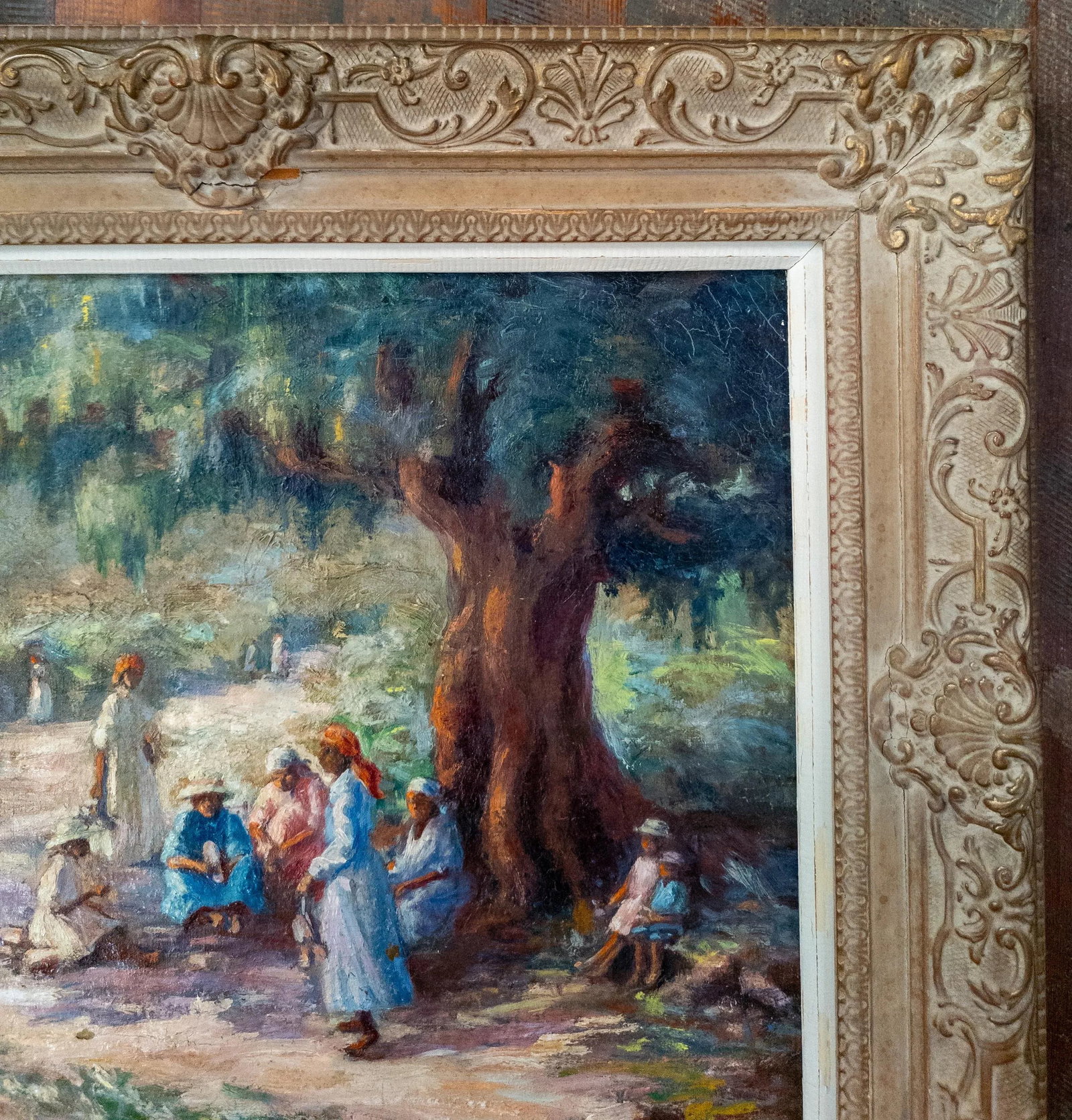 Early 20th Century Impressionist Painting of Southern or Caribbean Scene - 4