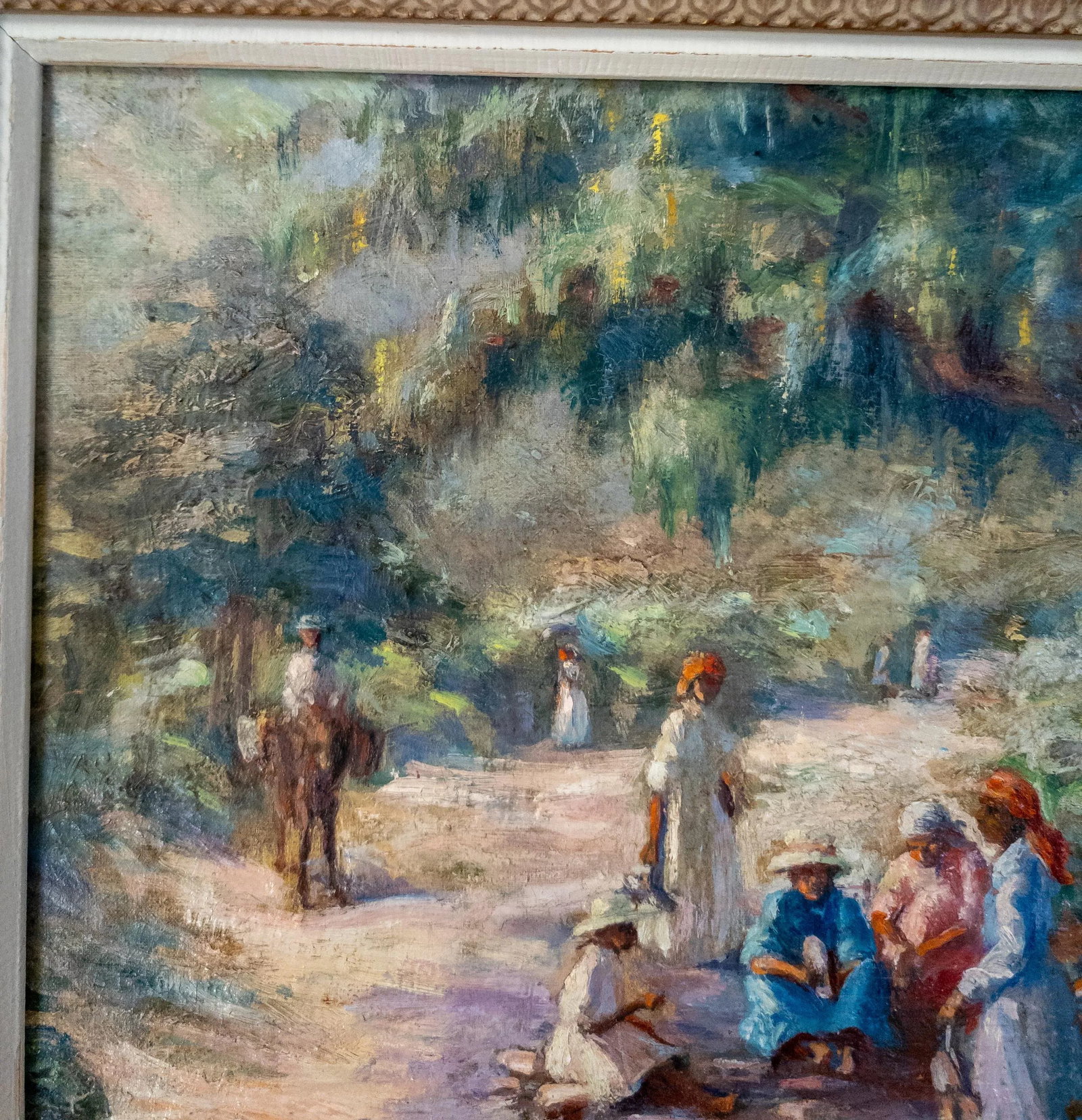Early 20th Century Impressionist Painting of Southern or Caribbean Scene - 9