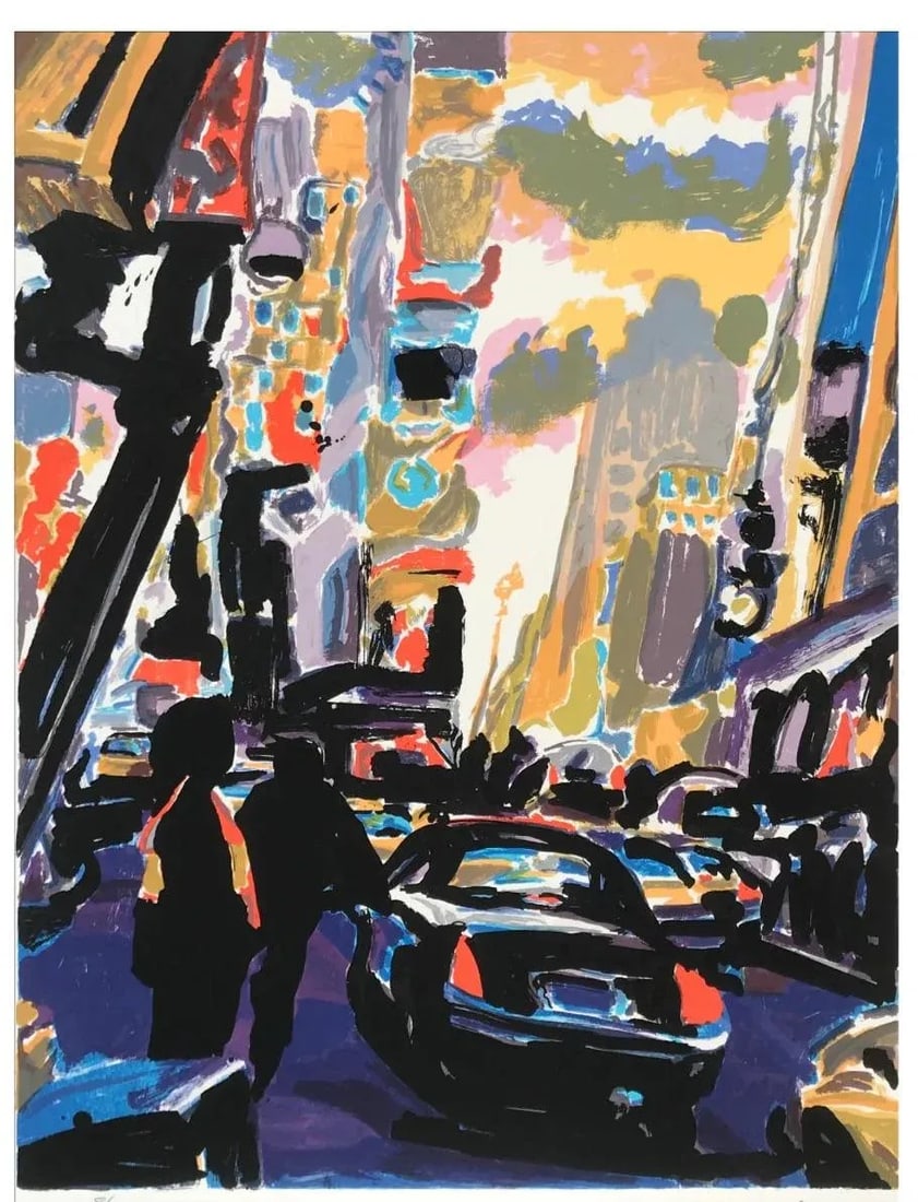 Original Serigraph "Time Square New York " by Tom Christopher - 2