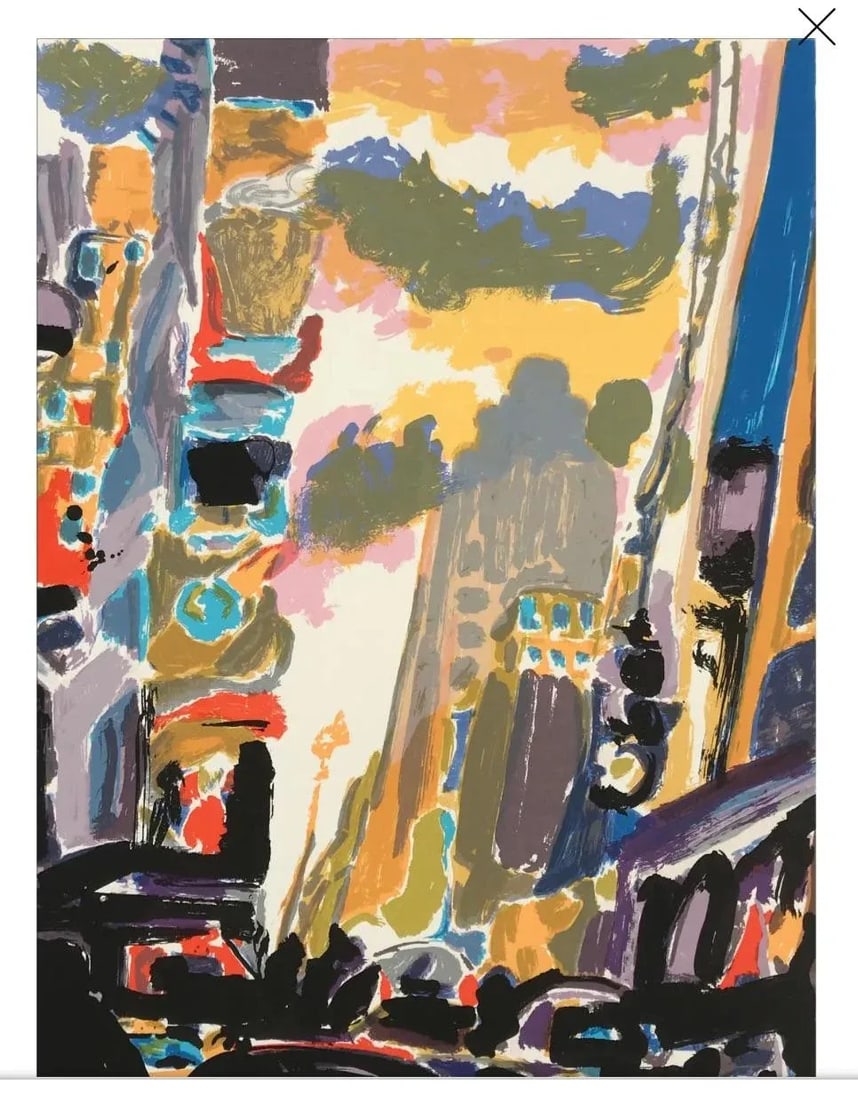 Original Serigraph "Time Square New York " by Tom Christopher - 3