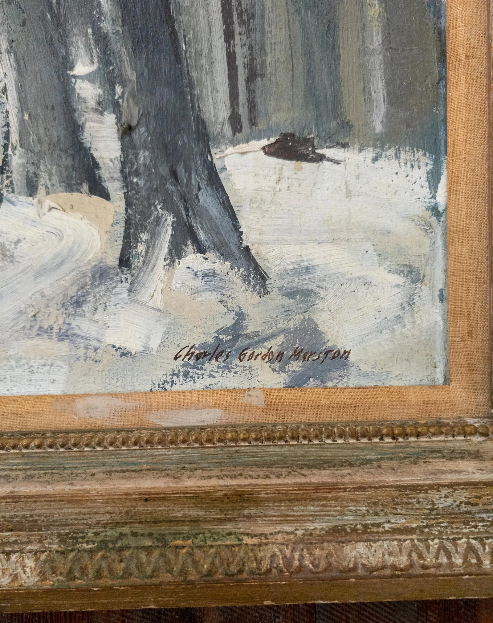 Mid-Century Impressionist Painting of Rockport Maine in Winter by Charles Gordon Marston - 10