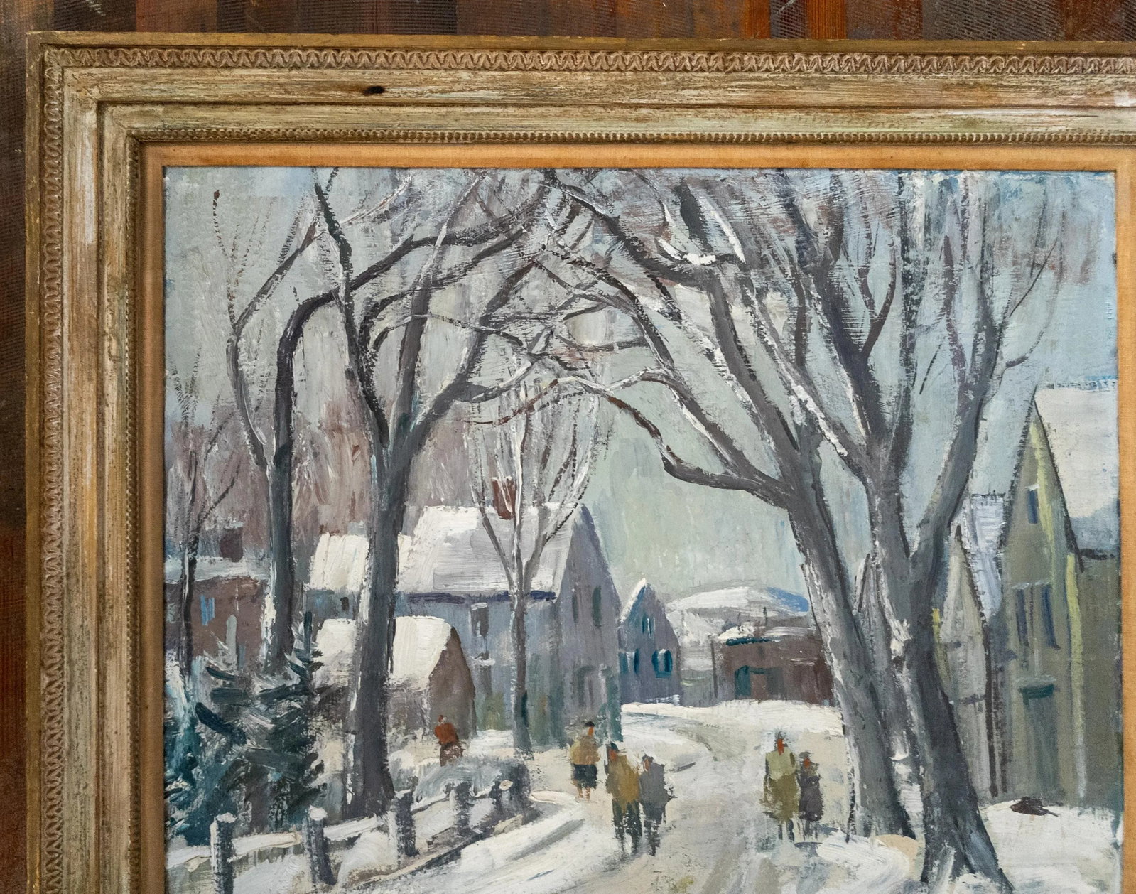 Mid-Century Impressionist Painting of Rockport Maine in Winter by Charles Gordon Marston - 3